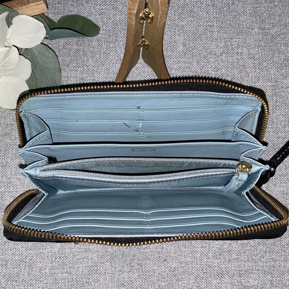 Coach Zip Around Accordion Wallet - Picture 15 of 16